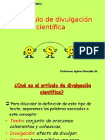 El Articulo de Divulgacion Cientifica