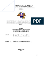 Crecimiento de La Tasa de Recuperacion de Los Minerales de Plomo, Zinc y Plata en La Etapa de Concentracion de Minerales de La Minera Volcan