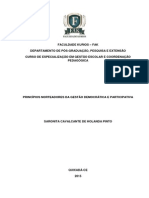 Princípios Norteadores da Gestão Democrática e Participativa - Monografia Saronita Cavalcante