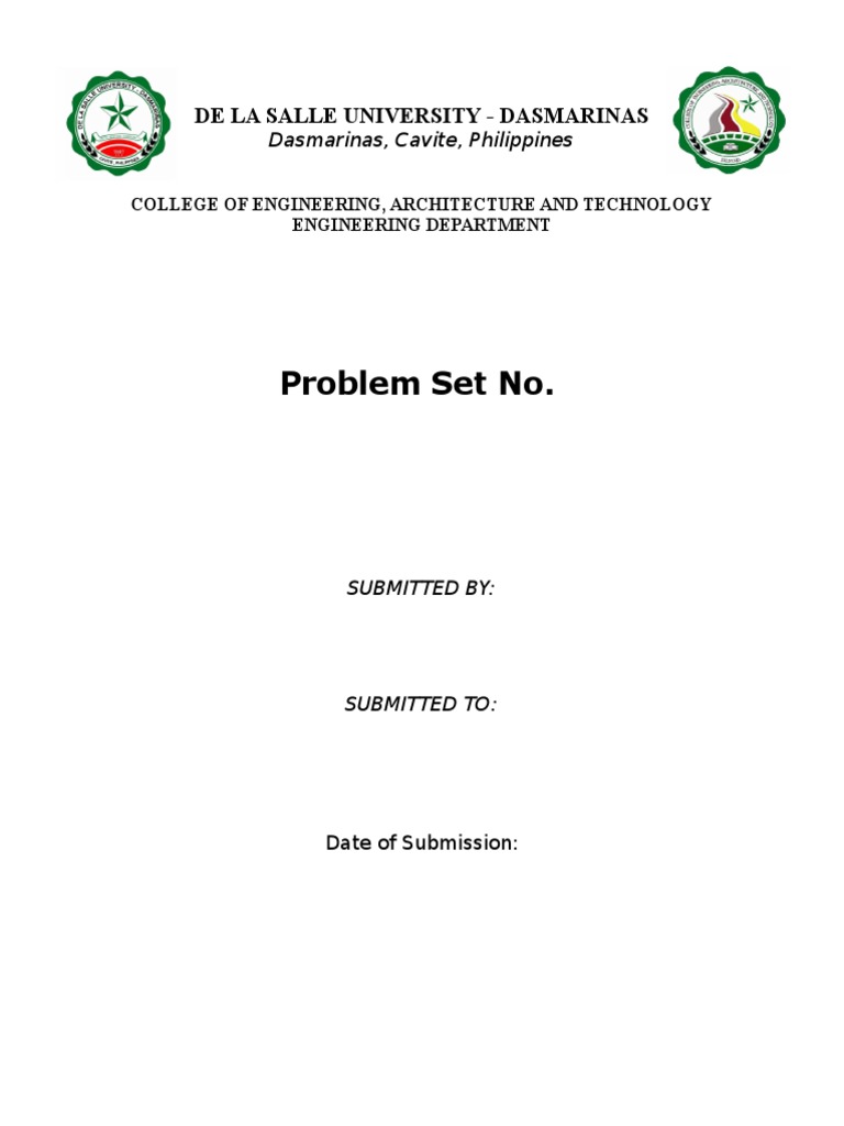 DLSUD Civil Engineering Problem Set | PDF | Technology & Engineering