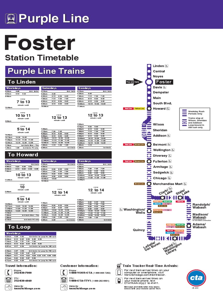 Purple Line Train Schedule | PDF