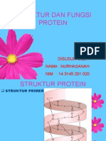 Struktur Dan Fungsi Protein: Disusun Oleh Nama: Nurhasanah NIM: 14 3145 201 020