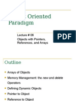 Object Oriented Paradigm Lecture on Arrays, Pointers, References and Memory Management