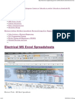 Electrical MS Excel Spreadsheets - EEP