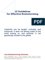 10 Guidelines for Effective Brainstorming