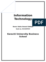 Information Technology: Karachi University Business School