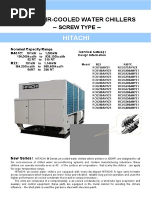 hitachi air cooled chiller