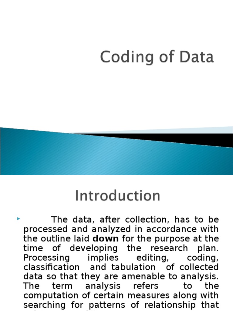 Coding of Data | PDF | Data | Computer Programming