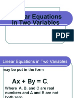 Linear Equation Two Variable