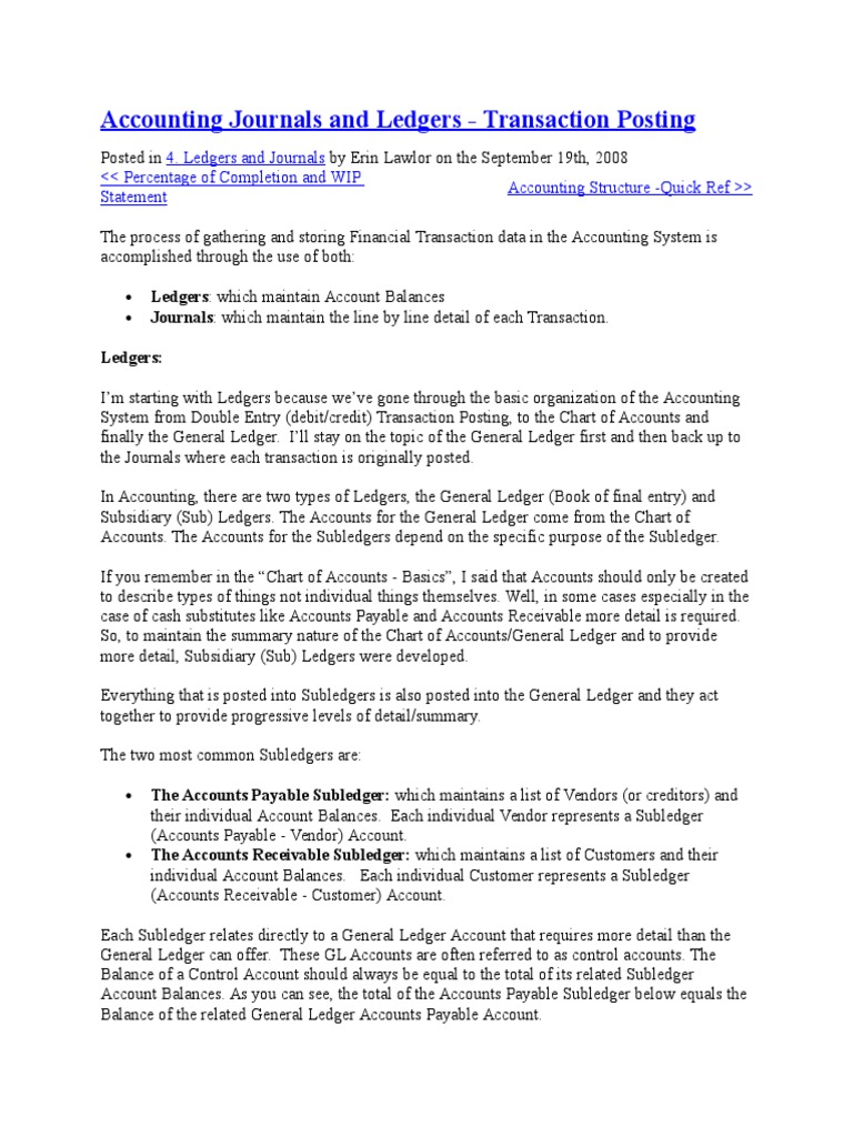 Accounting Journals And Ledgers Pdf Debits And Credits Financial