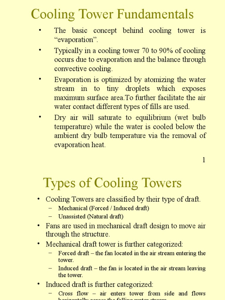 Cooling Tower Fundamentals PDF Concrete Evaporation