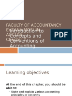 Faculty of Accountancy Eveana Mosuin ACC106: Introduction To Concepts and Conventions of Accounting