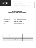 Method Statement For Prefabrication and Erection Piping