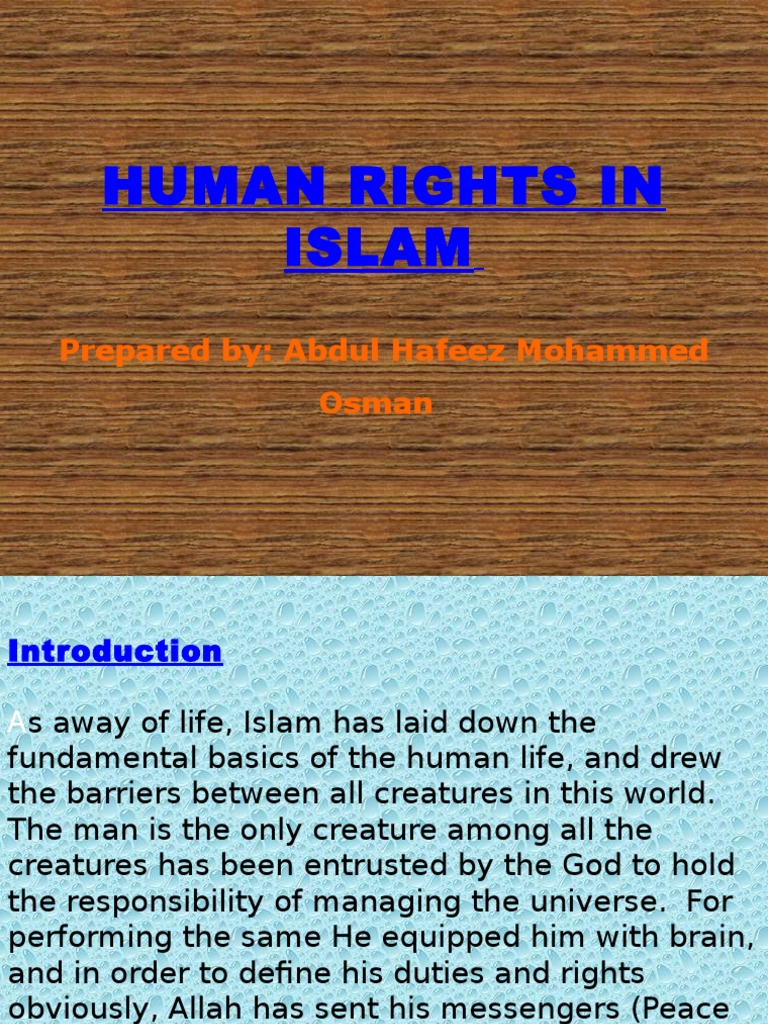 Human Rights in Islam Explained | PDF | Chastity | Quran