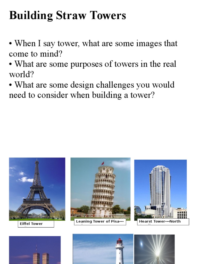 Straw Tower Challenge Instructions | PDF