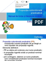 Propozitia Subordonata Predicativa