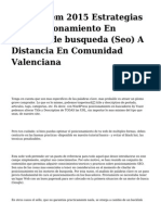 Curso Inem 2015 Estrategias de Posicionamiento en Motores de Busqueda (Seo) A Distancia en Comunidad Valenciana