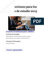 Instrucciones Para Los Cursos 2015