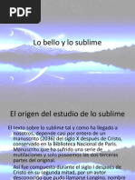 Lo Bello y Lo Sublime