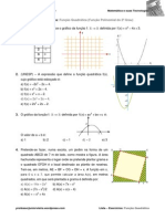 Lista de Exercicios Funçaoo Quadrática Com Respostas