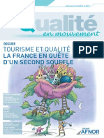 La Qualité en Mouvement: Tourisme Et Qualité