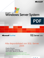 WebCast Alta Disponibilidad de SQL Server 2005