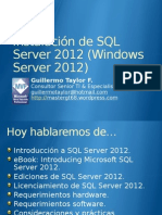Instalacion de SQL Server 2012
