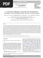 A Conceptual Configuration of the Lunar Base Bioregenerative Life Support System Including Soil-like Substrate for Growing Plants