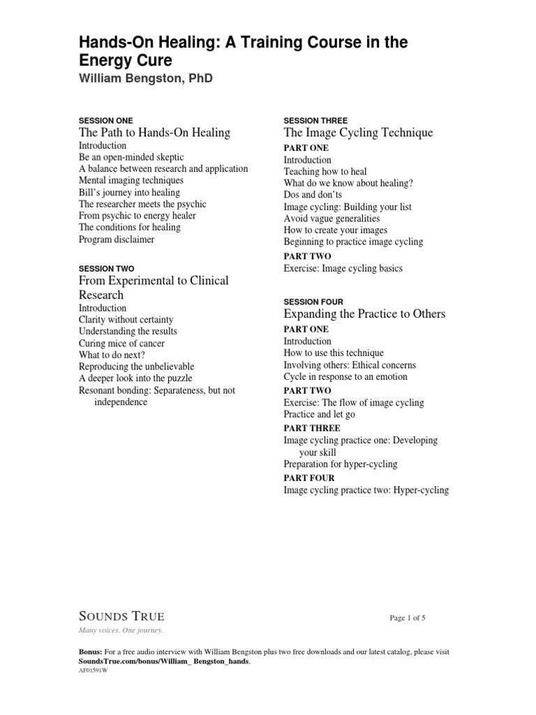 Hands On Healing | PDF | Faith Healing | Psychology