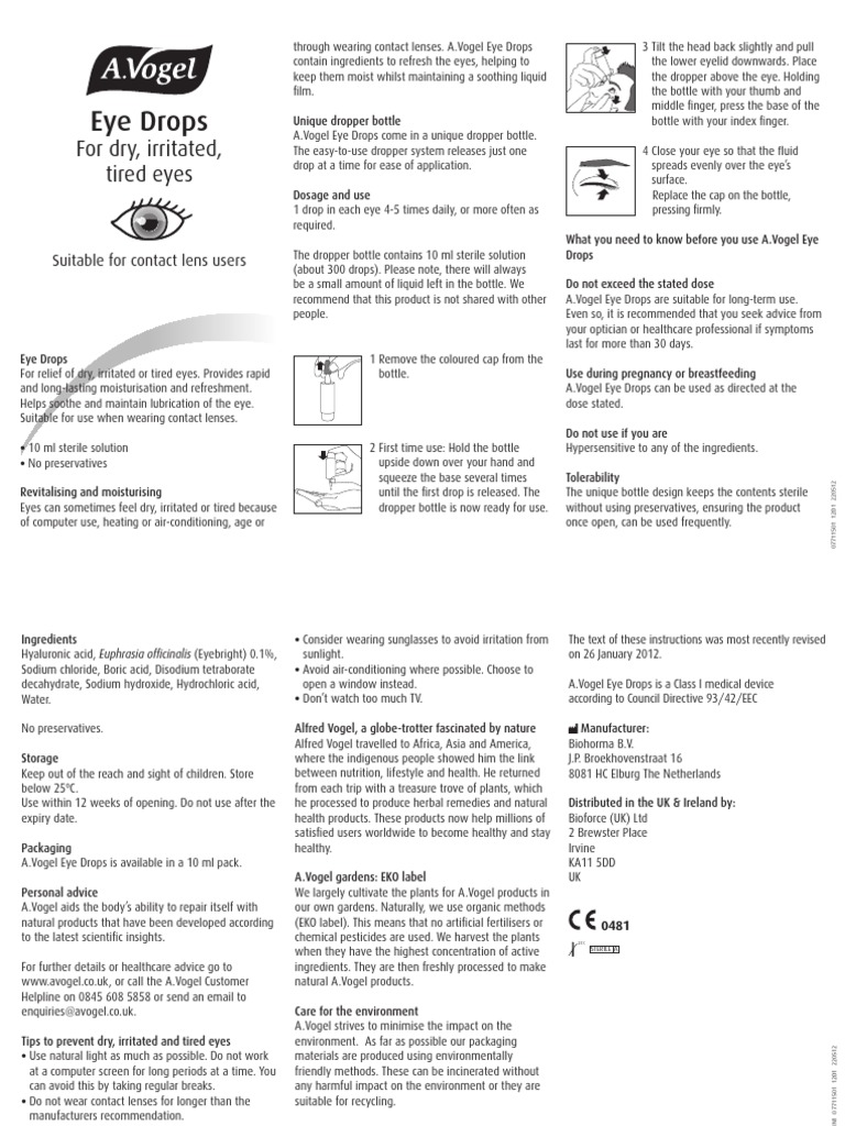 Eye Drops Leaflet Download Free PDF Contact Lens Eye
