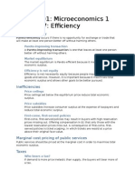 ECON1101: Microeconomics 1 Chapter 7: Efficiency