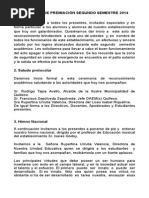 LIBRETO ACTO DE PREMIACIÓN SEGUNDO SEMESTRE 2014 Listo para Imprimir