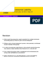 Accessorial Liability: Criminal Laws, S2 2014, Class 19