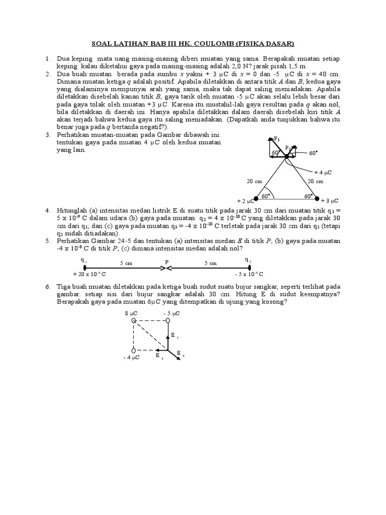 2soal Dan Solusi Latihan Hukum Coulomb 20081