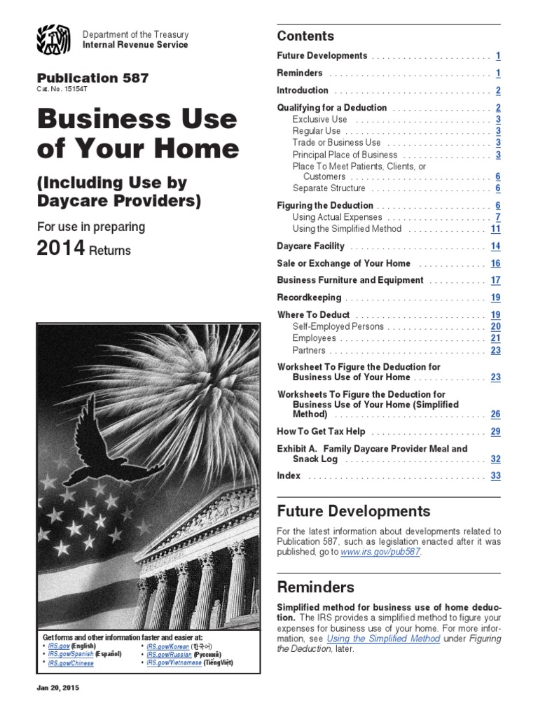 irs pub 587 business use of the home Depreciation Tax Deduction