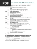 Educational Measurement and Evaluation - SBE 307