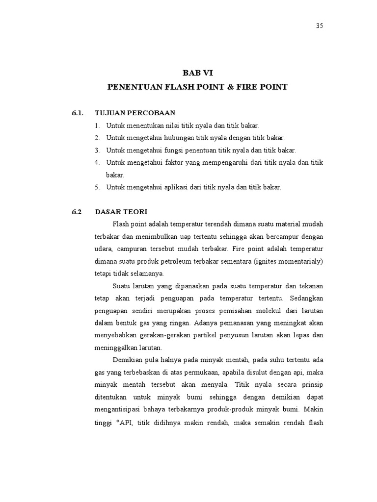 DETERMINATION OF FLASH POINT AND FIRE POINT PDF