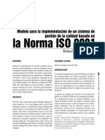 Modelo para la implementación de un sistema de gestión de la calidad basado en la norma ISO 9001