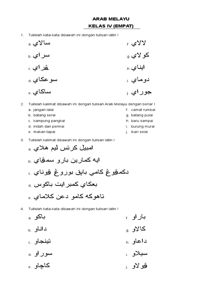 Arab Melayu Docx