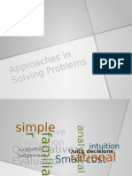 Approaches in Solving Problems