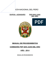 Manual de procedimientos PNP San Juan del Oro