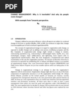Download CHANGE MANGEMENT Why change is inevitable Why do people resist change  by shillingi SN2587618 doc pdf