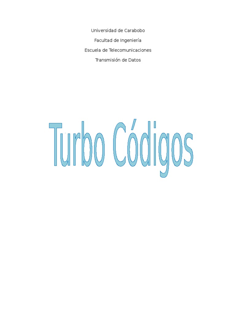 Inicios de los Turbo Códigos | PDF | Electrónica | Telecomunicaciones