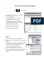 Minitab Instructions ANOVA