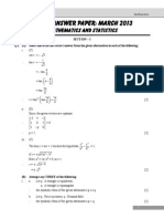 March 2013 Answer Maths