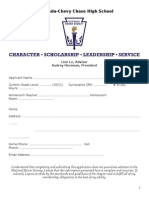 National Honor Society Application 2015