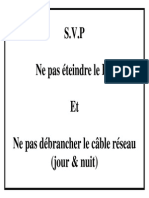 S.V.P Ne Pas Éteindre Le PC Et Ne Pas Débrancher Le Câble Réseau (Jour & Nuit)