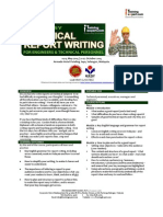 Technical Report Writing for Engineers and Techinical Personnel Public Program Course Brochure by ITrainingExpert 2015