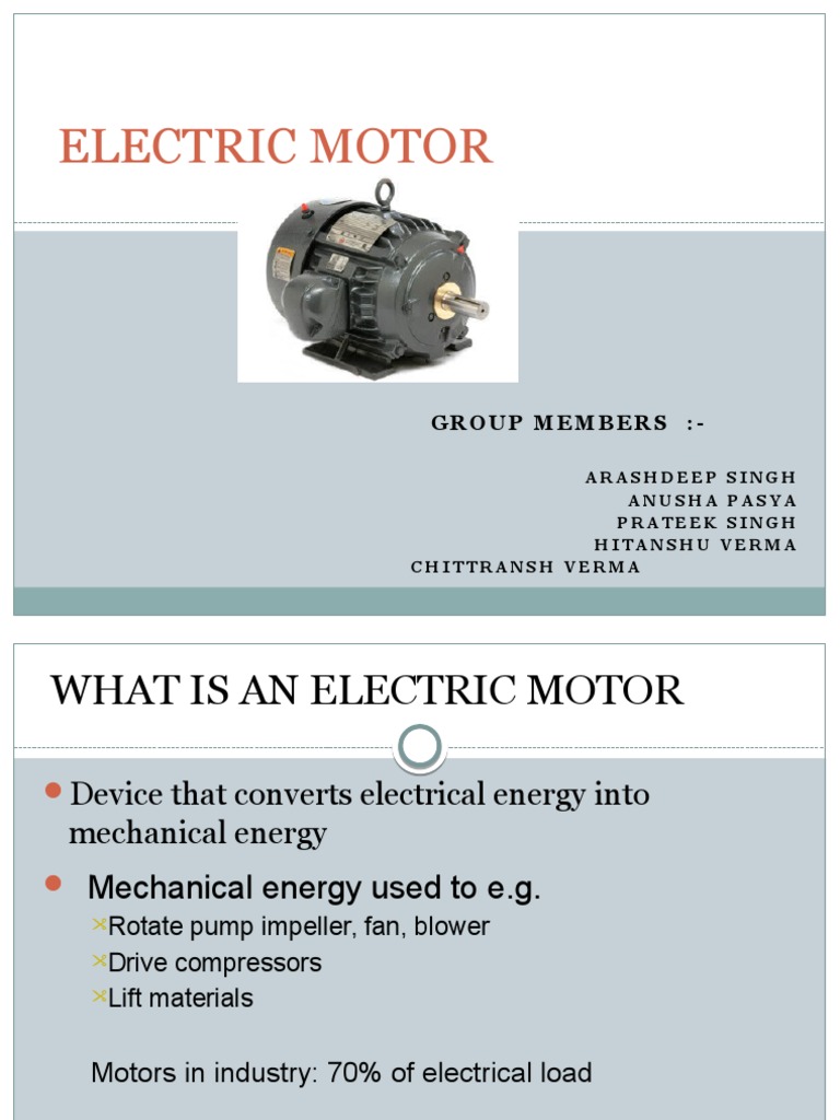 Electric Motor PDF Electric Motor Devices
