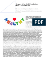 La Perdida de Peso Despues de Los 50: El Metabolismo Milagro de Bajar de Peso A La Edad de 50